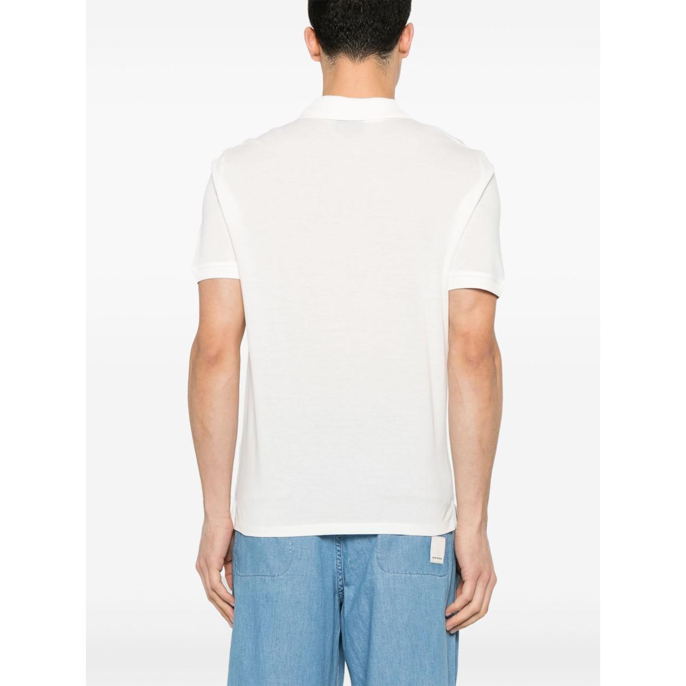Emporio Armani Polo with embroidery Topwear Emporio Armani White Smoke
