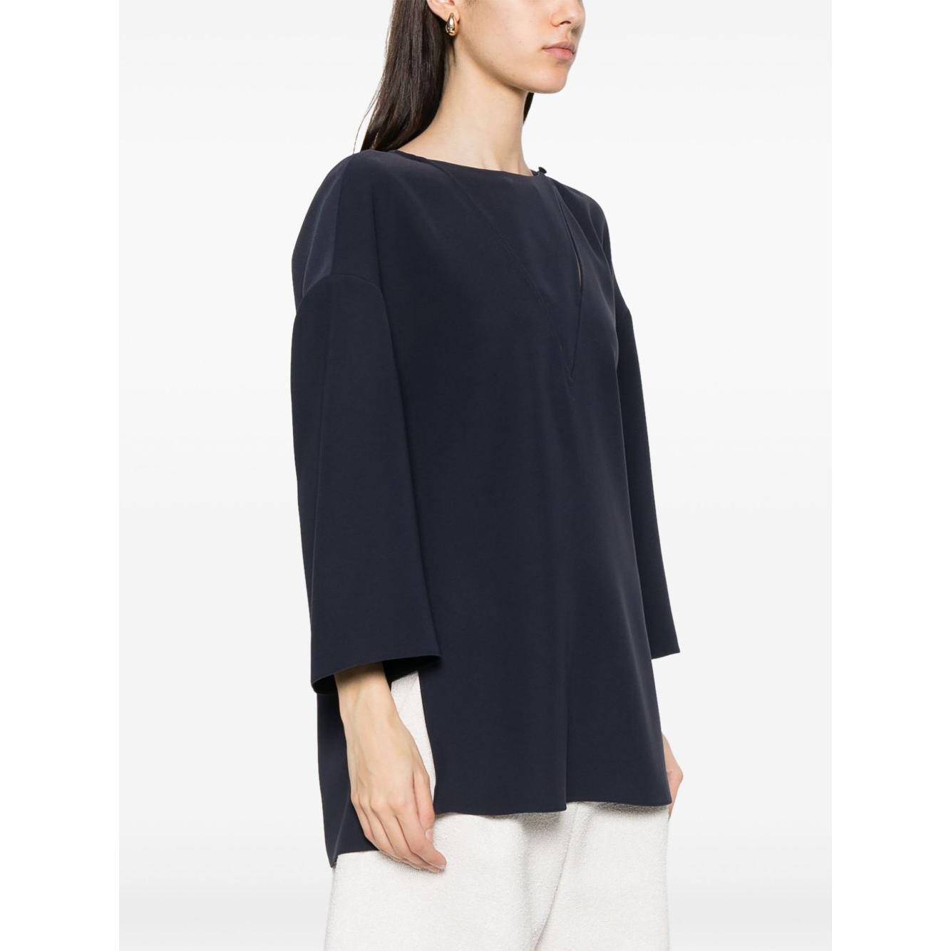 Emporio Armani cady blouse Topwear Emporio Armani White Smoke