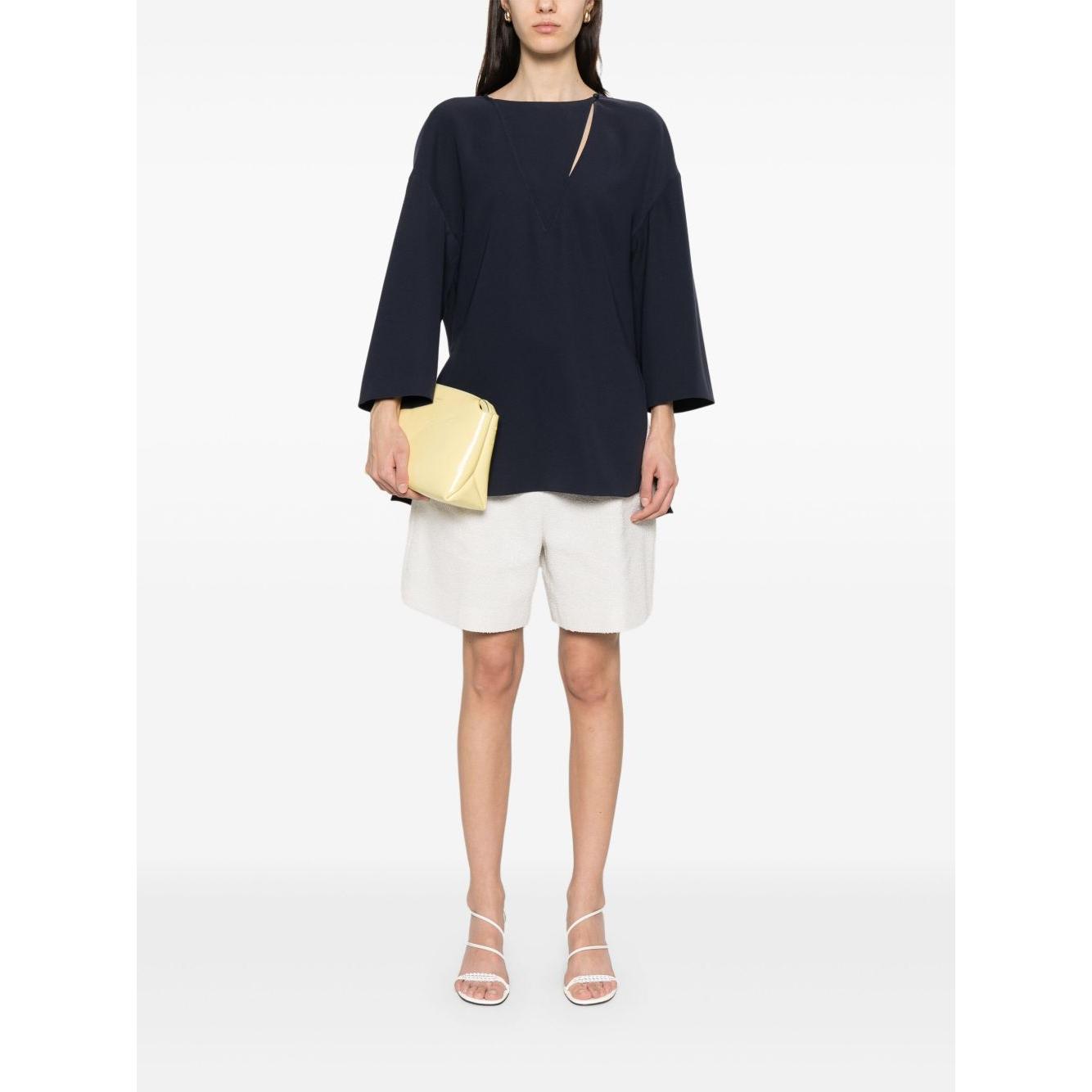 Emporio Armani cady blouse Topwear Emporio Armani White Smoke