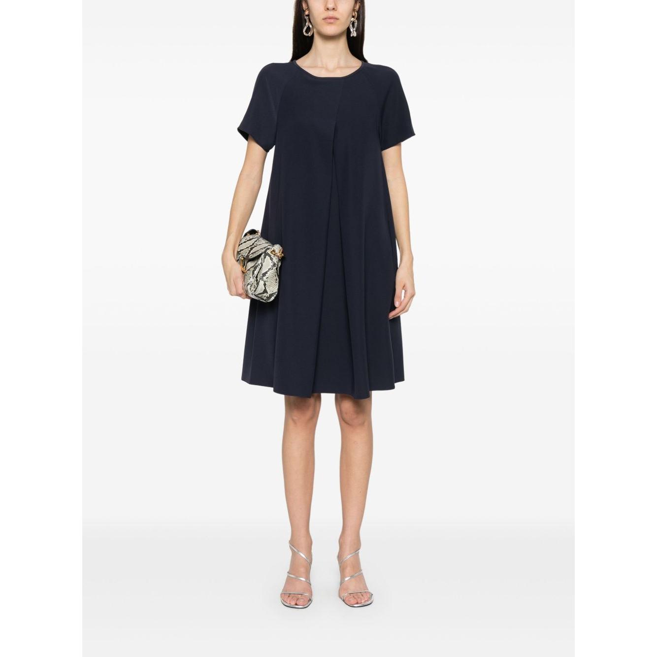 Emporio Armani Short crew neck dress Dresses Emporio Armani White Smoke