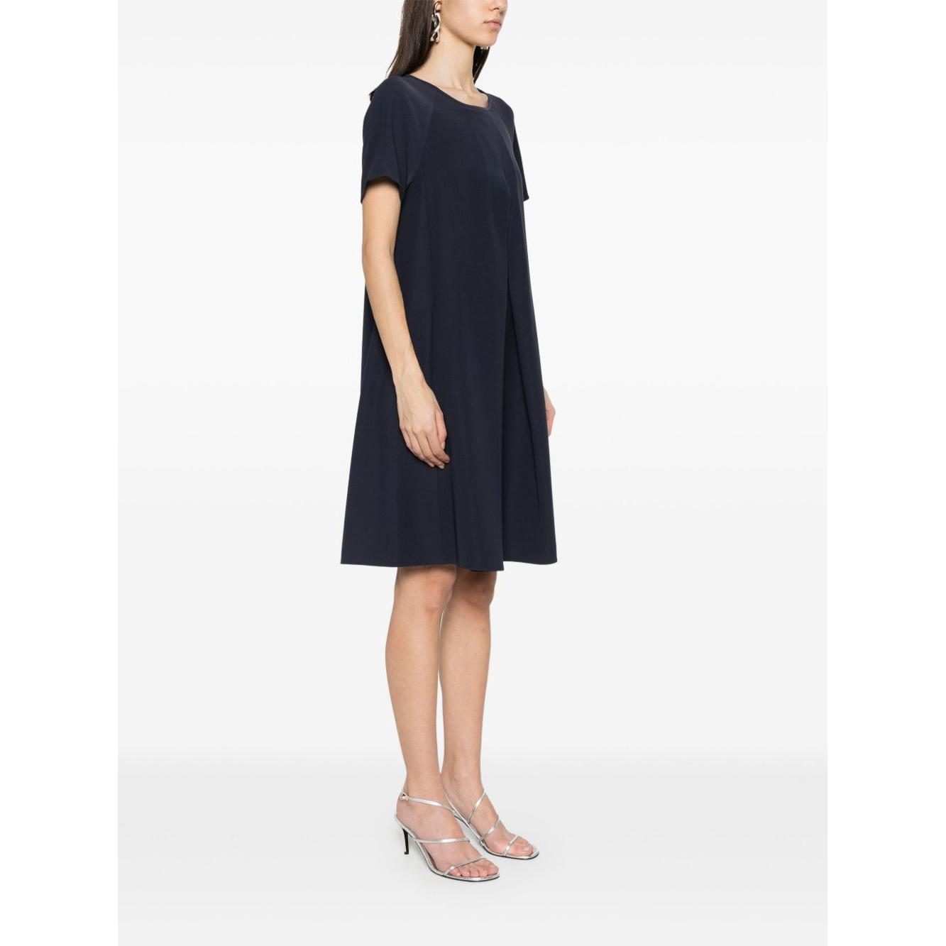 Emporio Armani Short crew neck dress Dresses Emporio Armani White Smoke