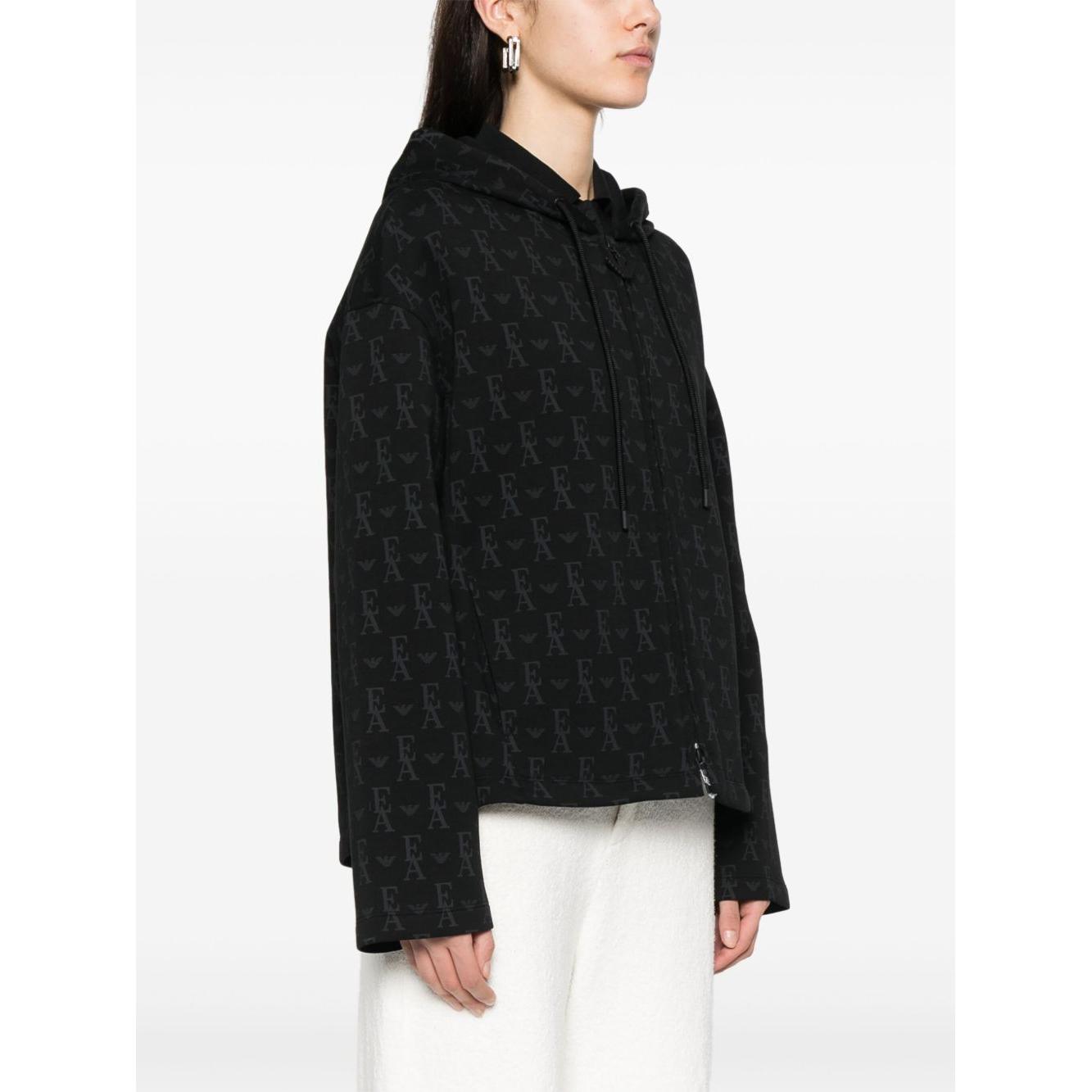Emporio Armani logo-print hoodie Topwear Emporio Armani White Smoke
