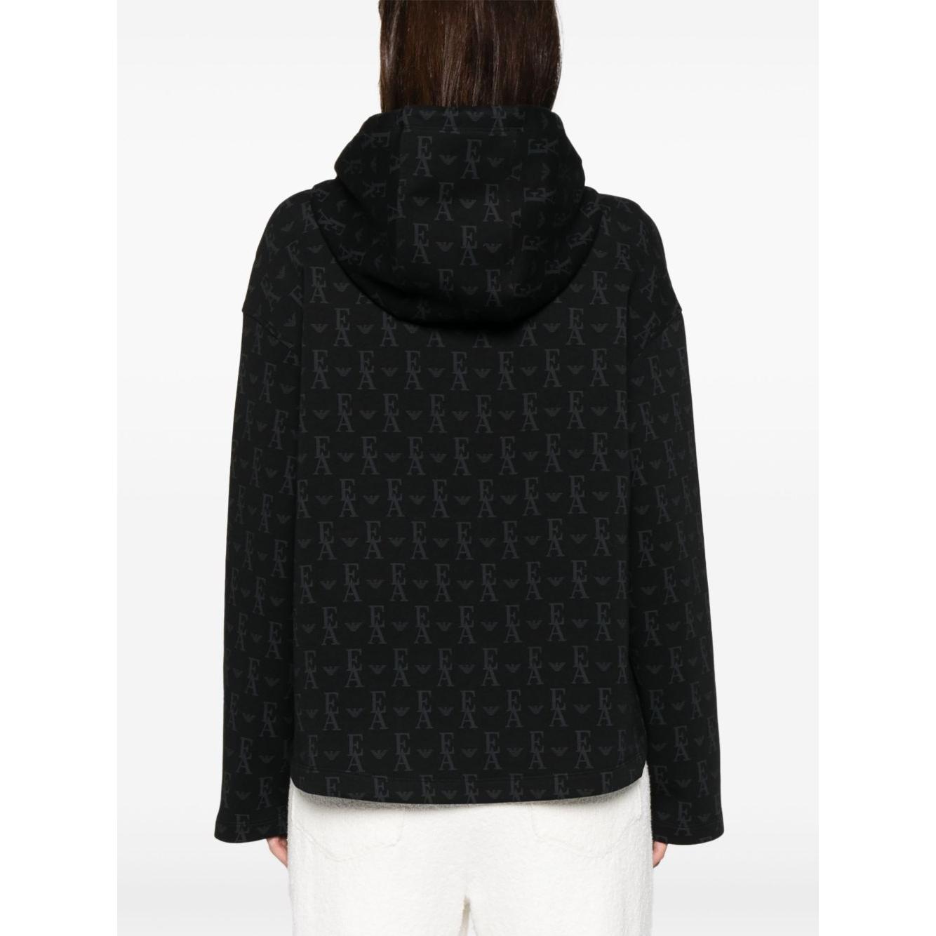 Emporio Armani logo-print hoodie Topwear Emporio Armani White Smoke