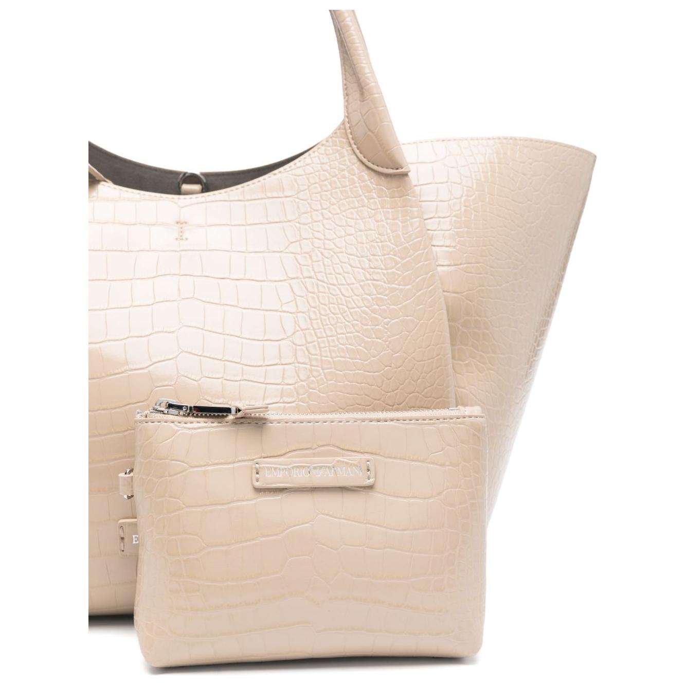 Emporio Armani Shopper bag with logo charm Shopper Emporio Armani Light Gray