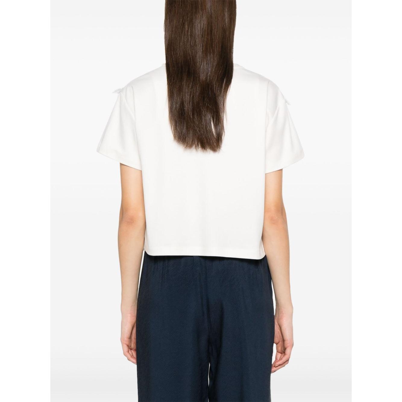 Emporio Armani T-shirt with fringes Topwear Emporio Armani Dark Slate Gray