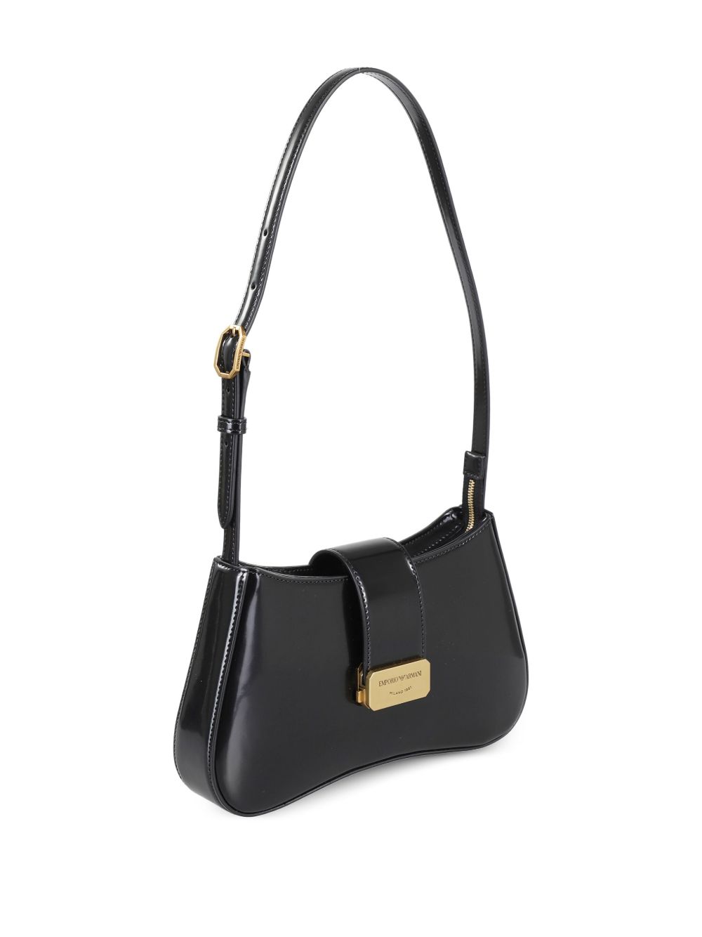 Emporio Armani Hobo shoulder bag with logo buckle Shoulder Emporio Armani Dark Slate Gray