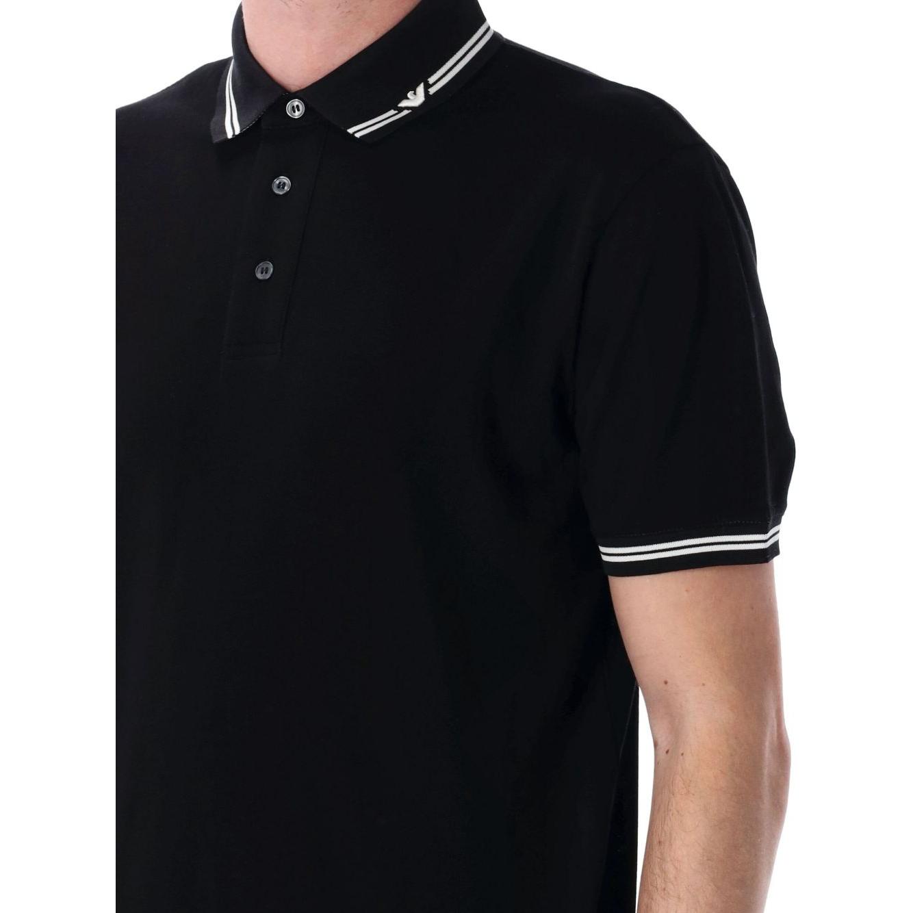 Emporio Armani Jersey polo with logo Topwear Emporio Armani Black