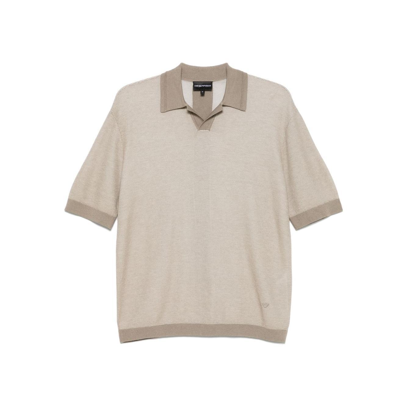 Emporio Armani knitted polo shirt Topwear Emporio Armani Gray