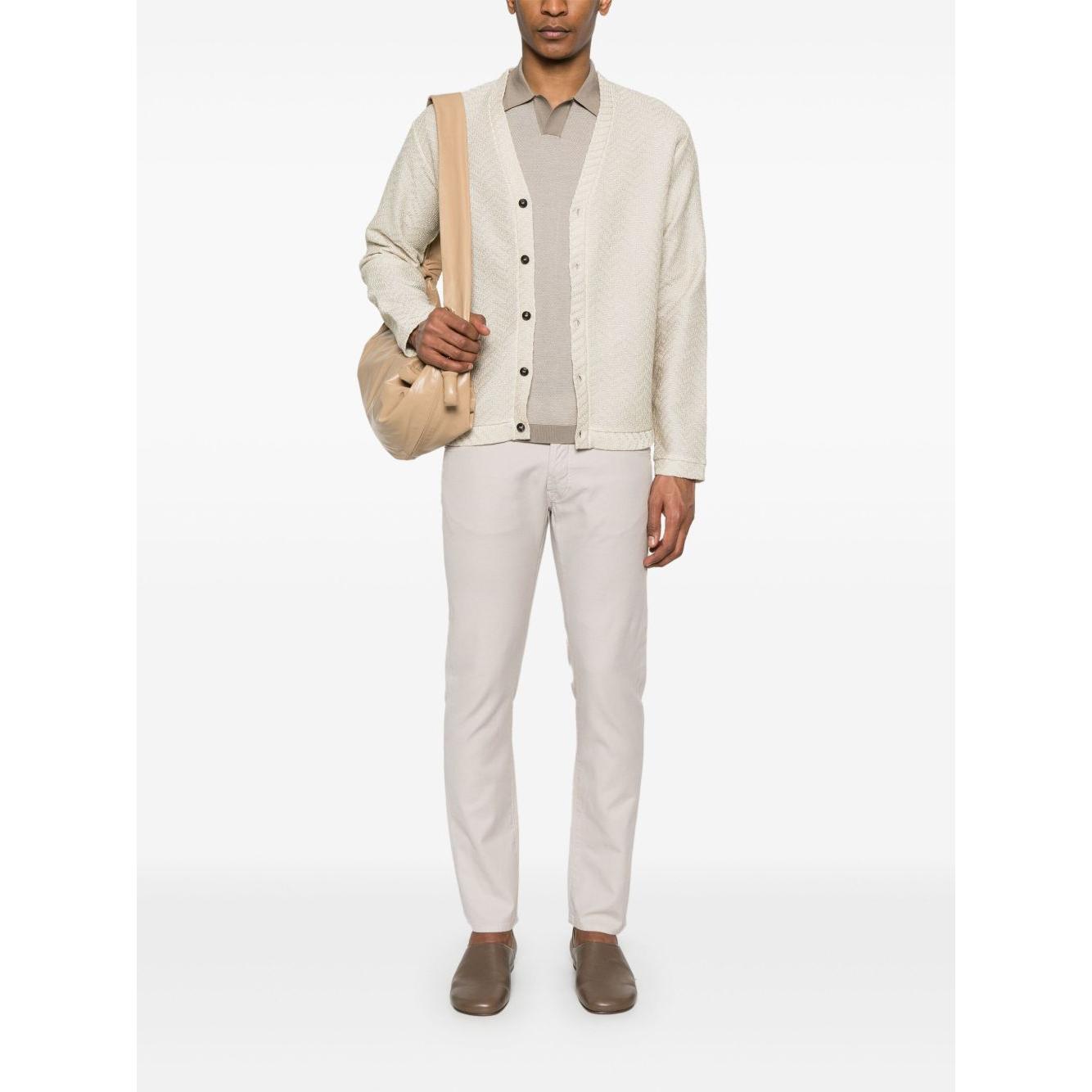 Emporio Armani knitted polo shirt Topwear Emporio Armani White Smoke