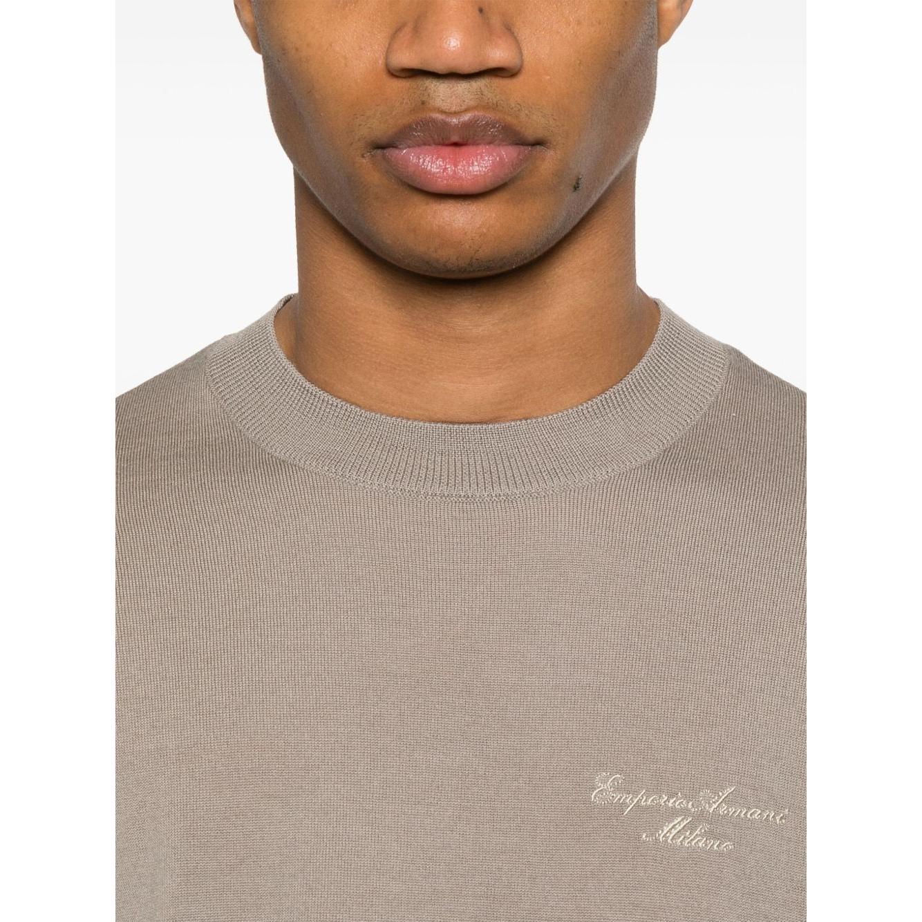 Emporio Armani Virgin Wool Sweater Topwear Emporio Armani Rosy Brown