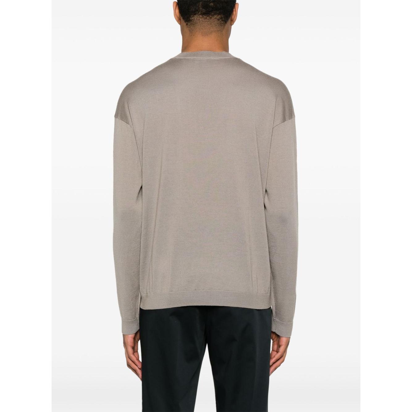 Emporio Armani Virgin Wool Sweater Topwear Emporio Armani Antique White