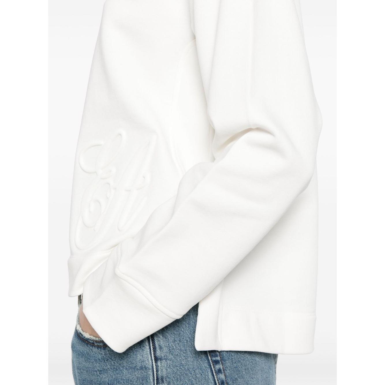 Emporio Armani logo embroidered sweatshirt Topwear Emporio Armani White Smoke