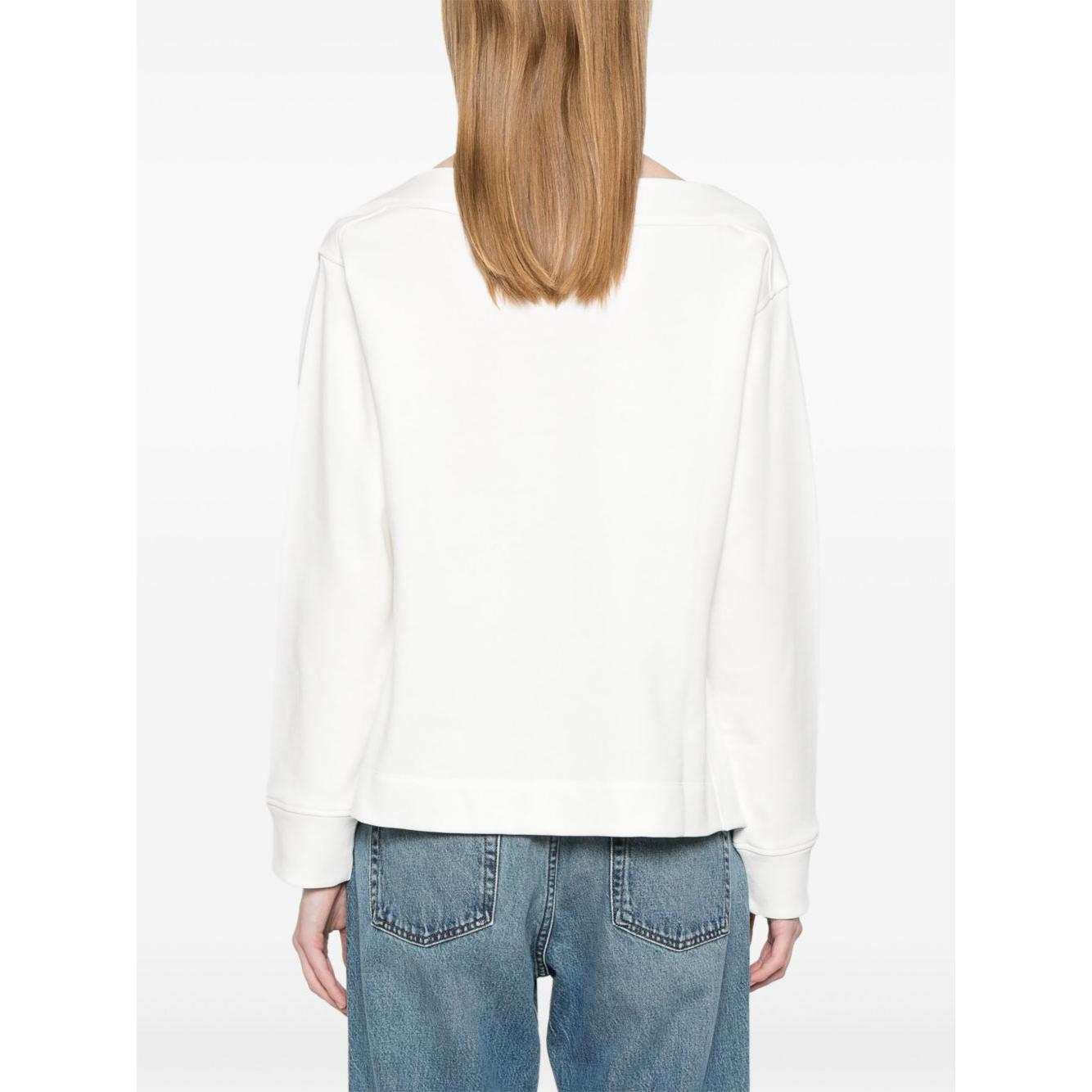 Emporio Armani logo embroidered sweatshirt Topwear Emporio Armani White Smoke