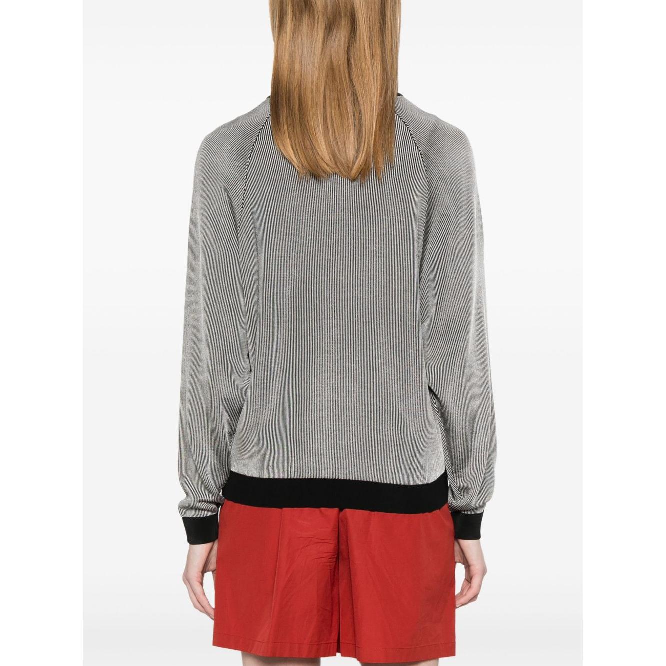 Emporio Armani Two-tone fisherman’s rib jumper with EA logo Topwear Emporio Armani Lavender