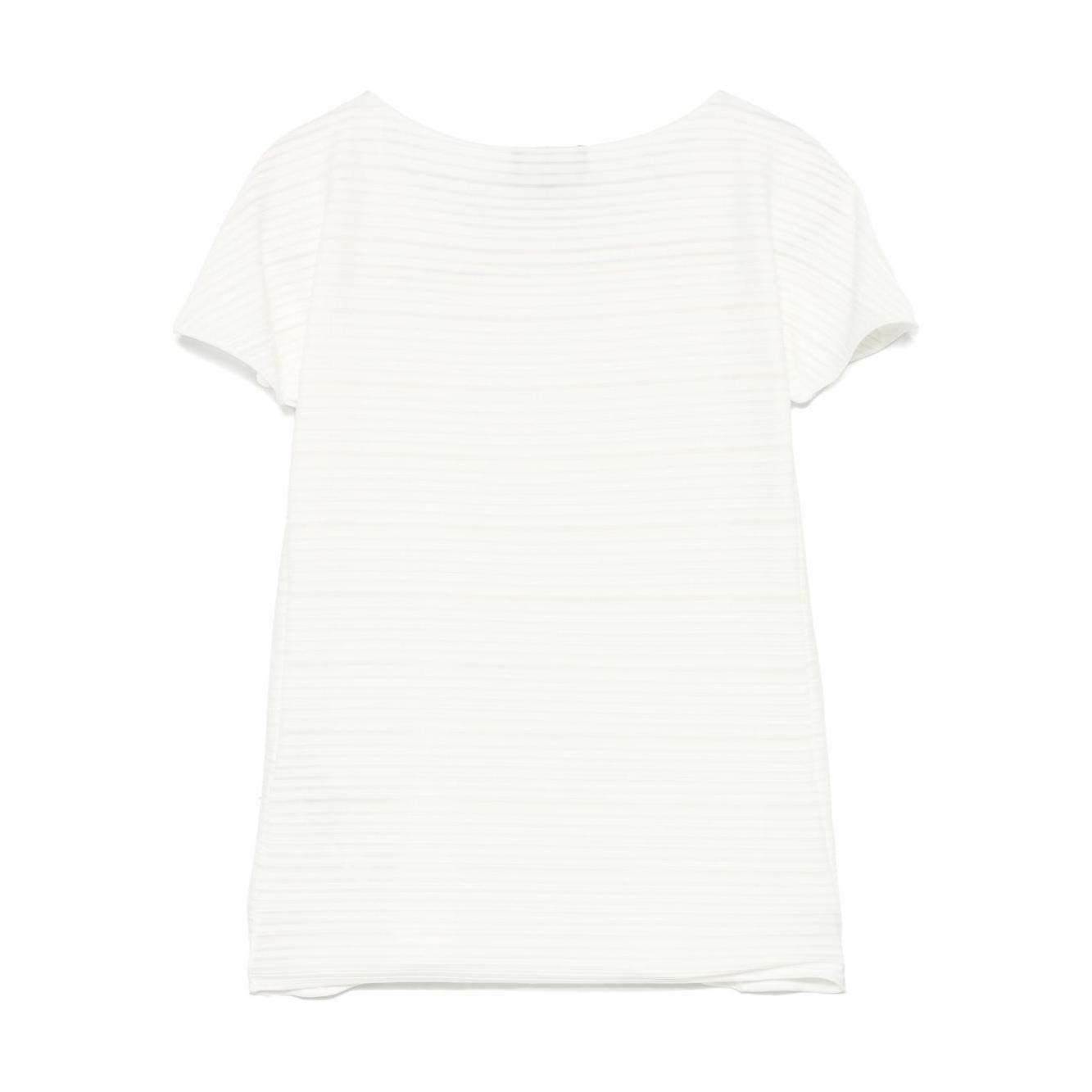 Emporio Armani Ribbed T-shirt Topwear Emporio Armani White Smoke