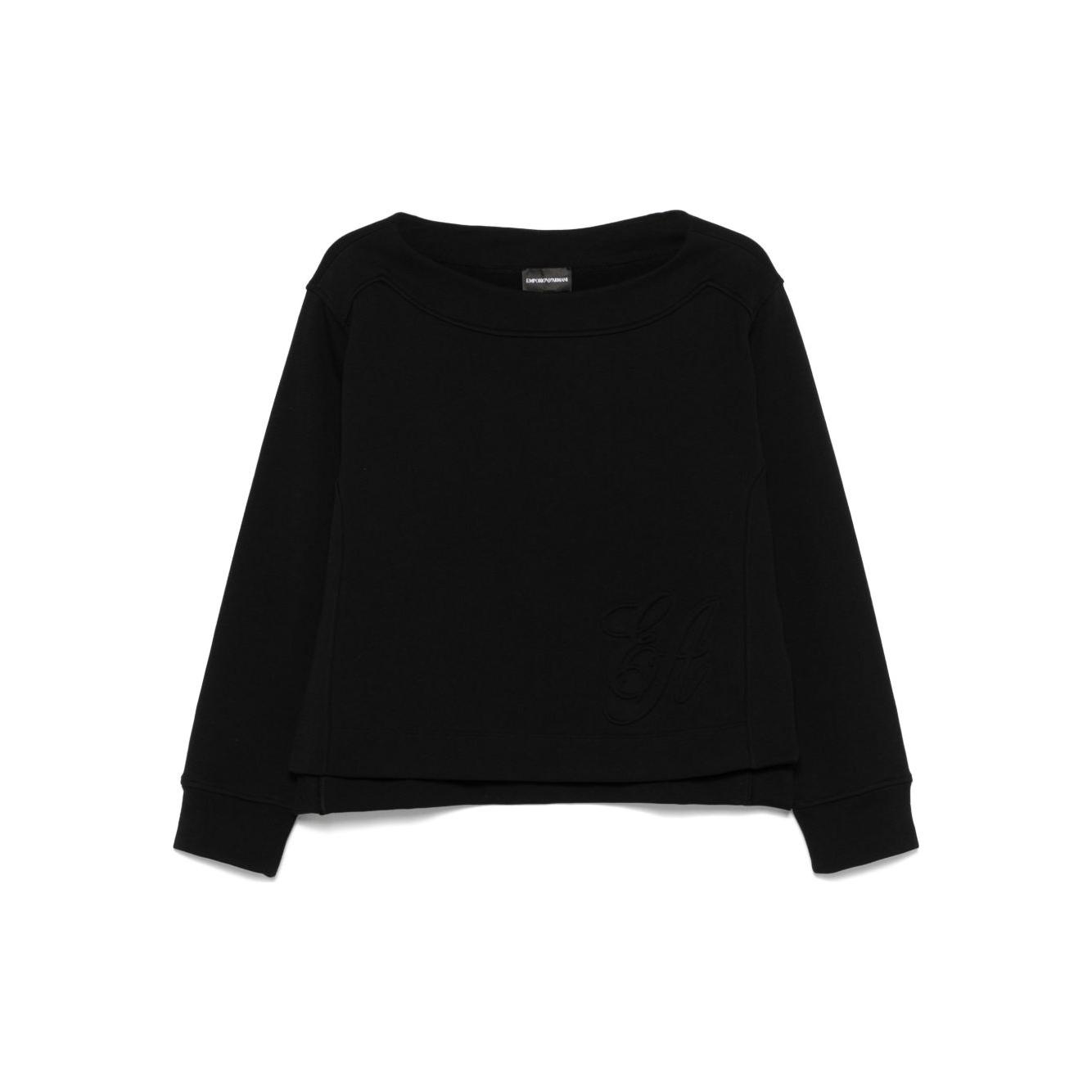 Emporio Armani logo embossed sweatshirt Topwear Emporio Armani Black