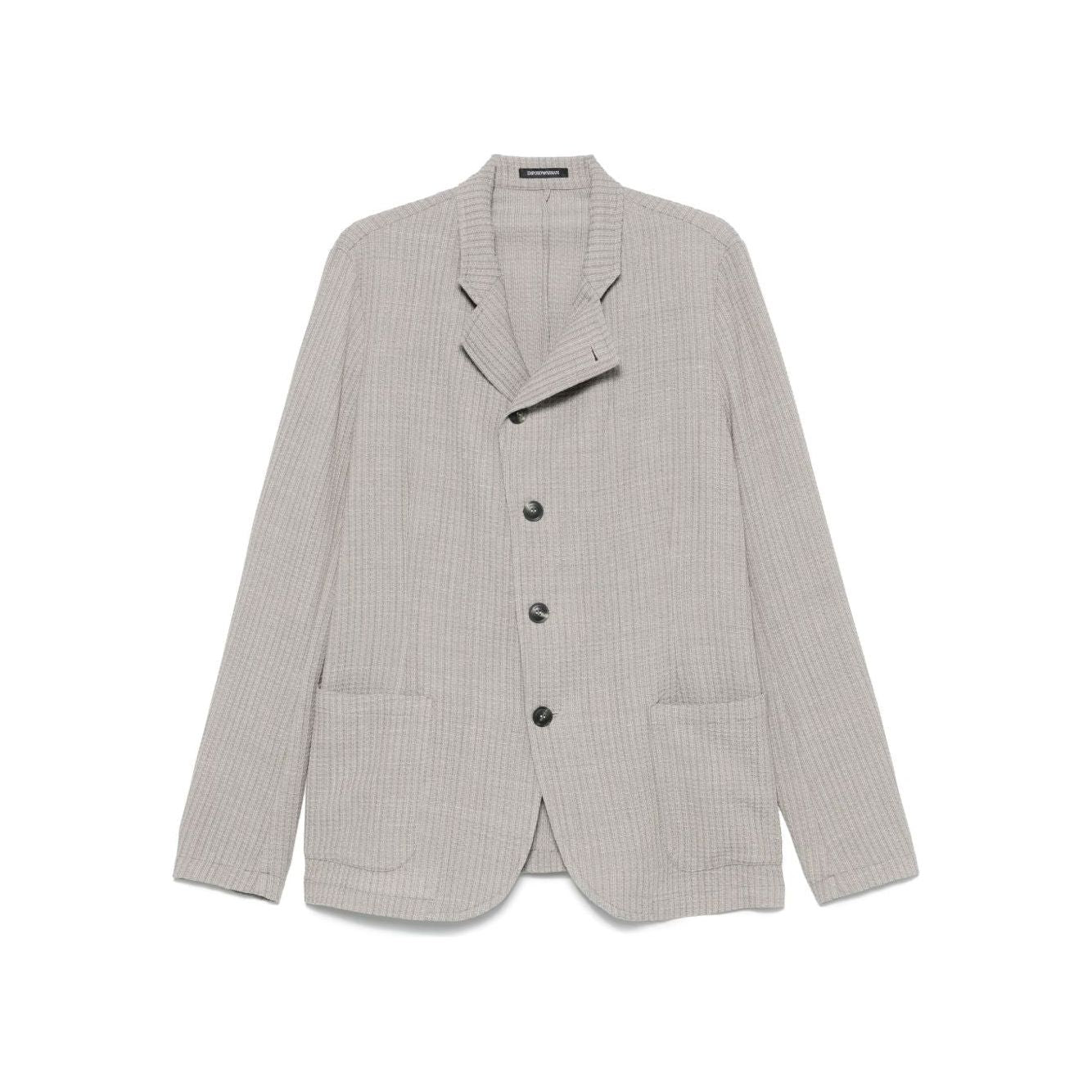 Emporio Armani Jacket with high collar Jackets Emporio Armani Gray