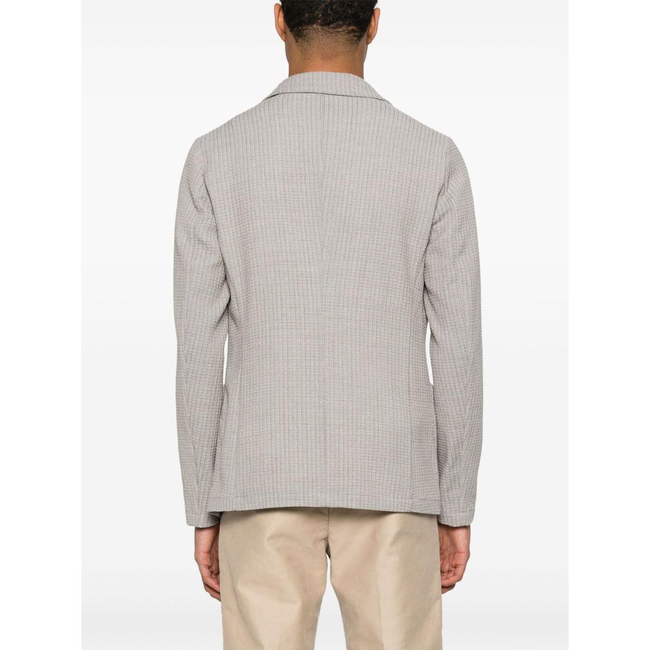 Emporio Armani Jacket with high collar Jackets Emporio Armani Light Gray