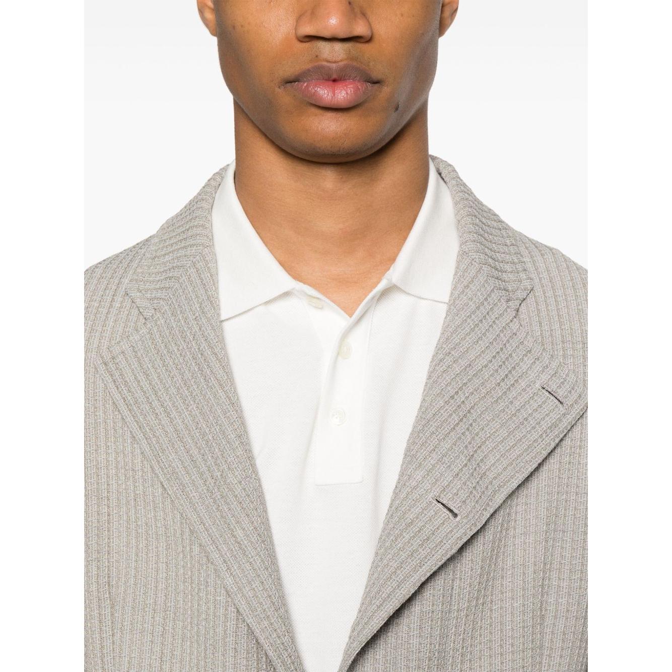 Emporio Armani Jacket with high collar Jackets Emporio Armani Light Gray
