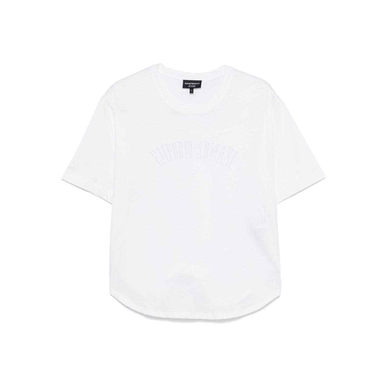 Emporio Armani logo print T-shirt Topwear Emporio Armani White Smoke