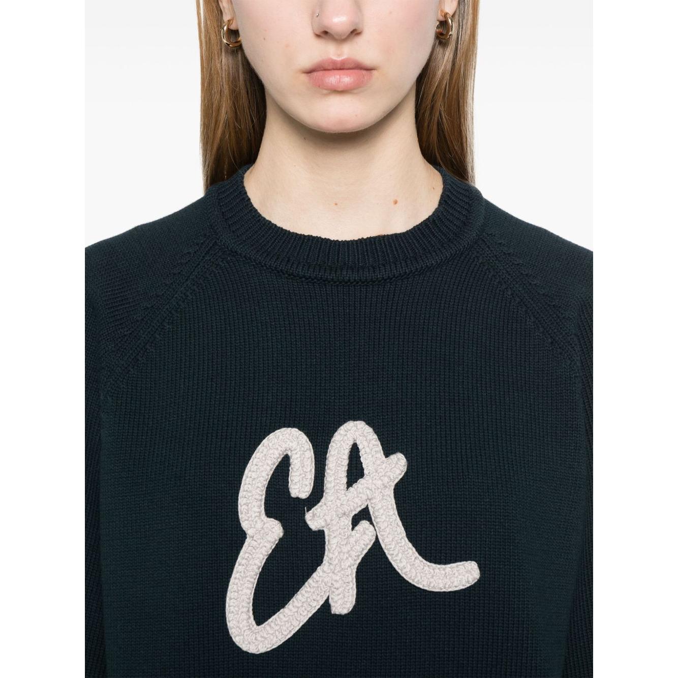 Emporio Armani Sweater with maxi EA Icon logo Topwear Emporio Armani Black