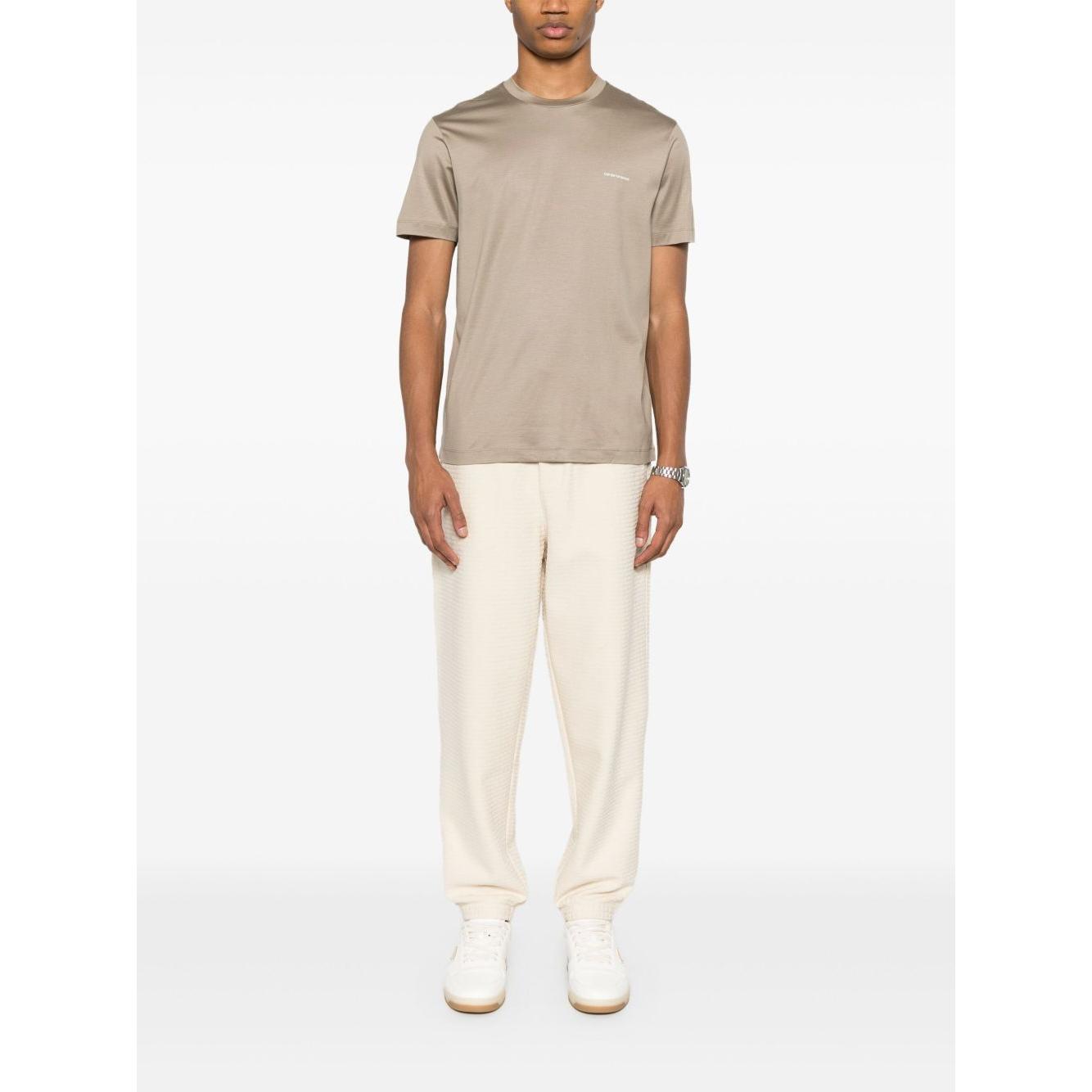 Emporio Armani logo-print T-shirt Topwear Emporio Armani White Smoke