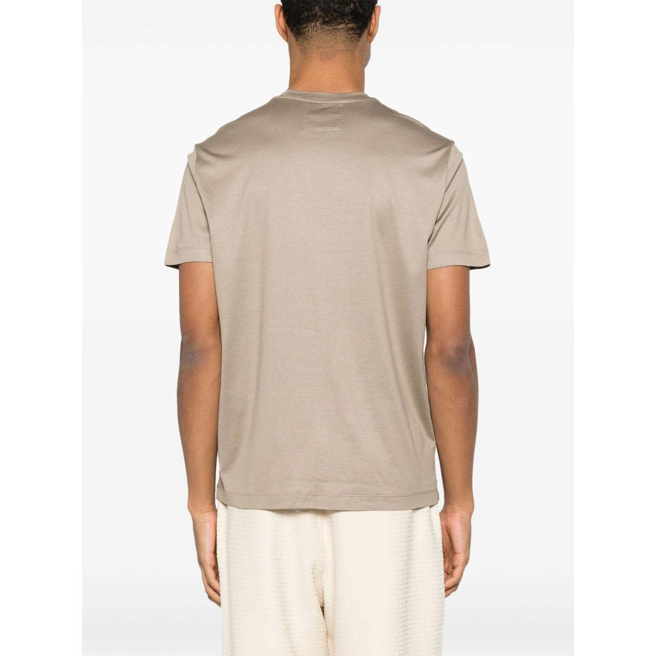 Emporio Armani logo-print T-shirt Topwear Emporio Armani Antique White