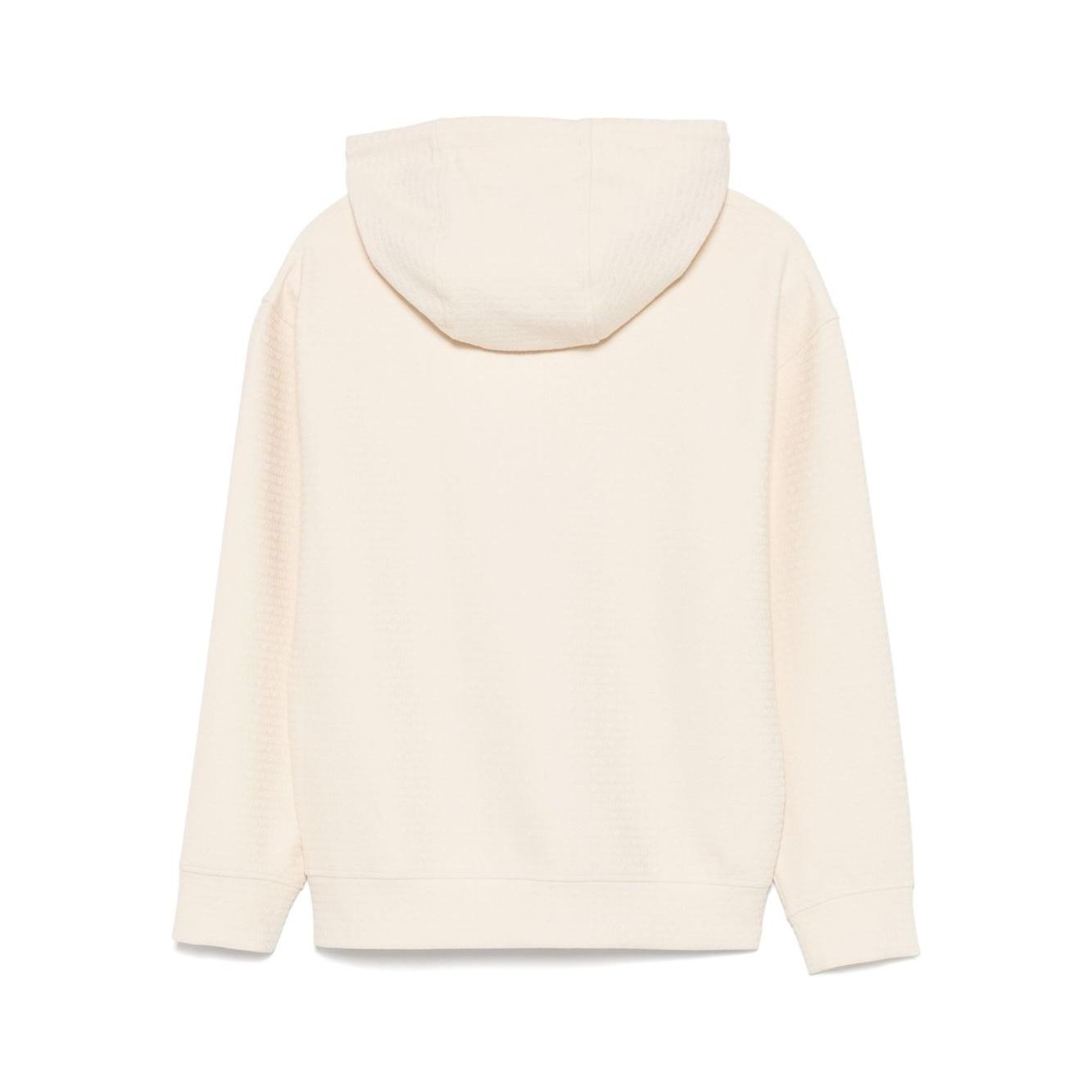 Emporio Armani hoodie with drawstring Topwear Emporio Armani Antique White