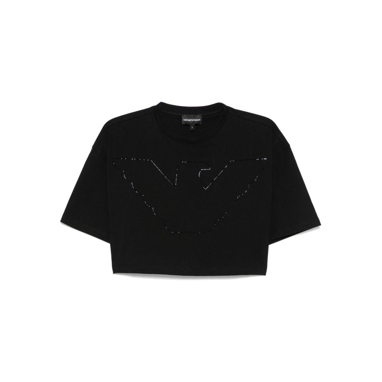 Emporio Armani crewneck crop top Topwear Emporio Armani Black