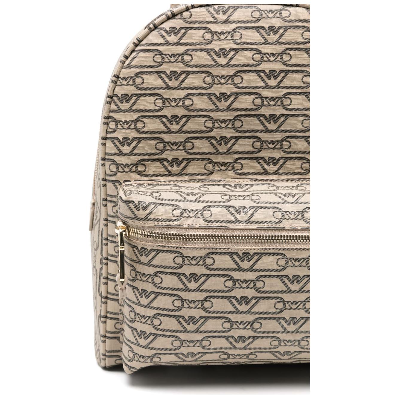 Emporio Armani Mini backpack with monogram print Backpacks Emporio Armani Rosy Brown