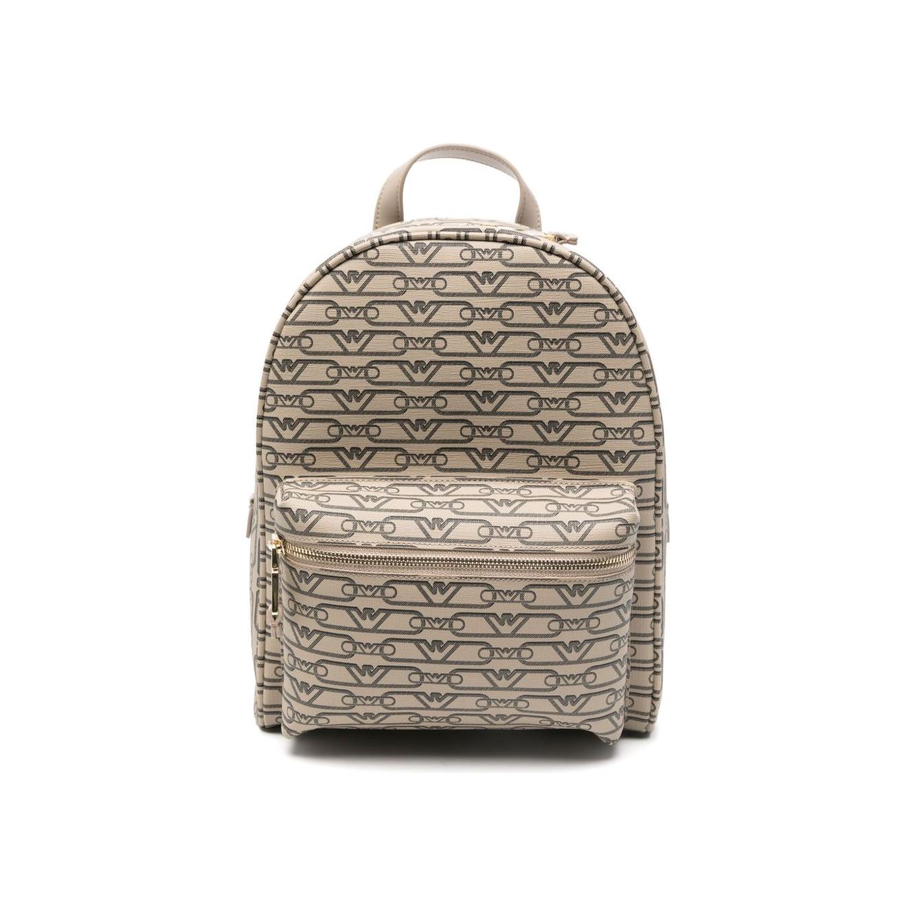Emporio Armani Mini backpack with monogram print Backpacks Emporio Armani Rosy Brown