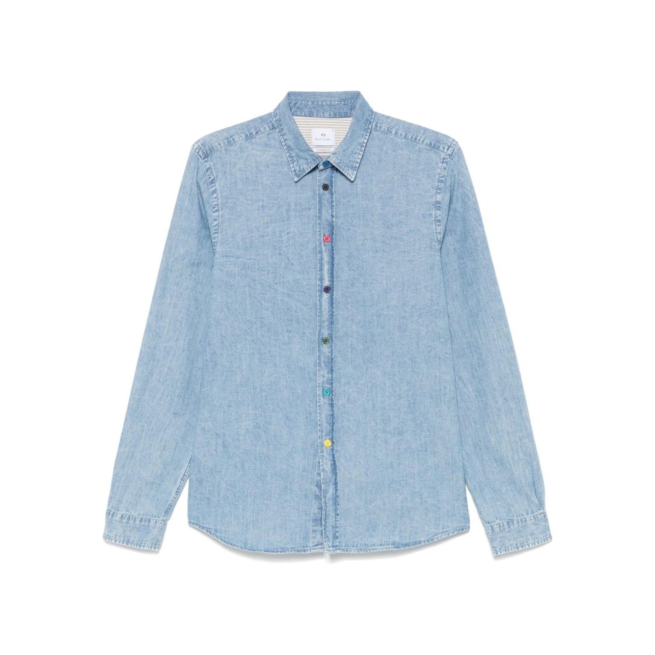 PS By Paul Smith Shirts Clear Blue Shirts PS By Paul Smith Light Steel Blue
