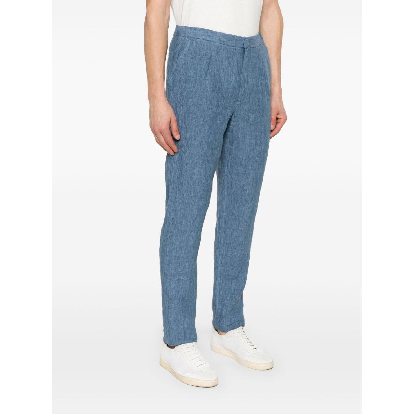 Emporio Armani Trousers Clear Blue Trousers Emporio Armani Slate Gray