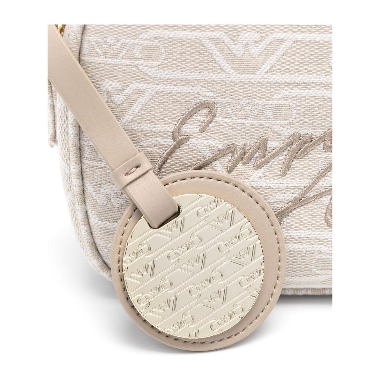 Emporio Armani Mini bag with monogram Clutches Emporio Armani Light Gray