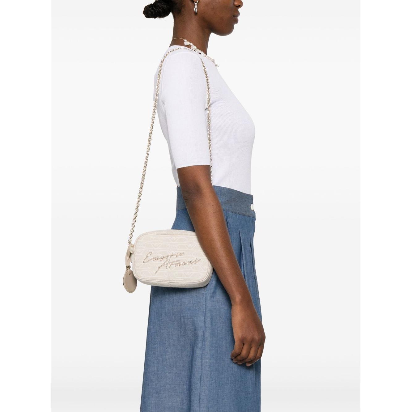 Emporio Armani Mini bag with monogram Clutches Emporio Armani Dim Gray