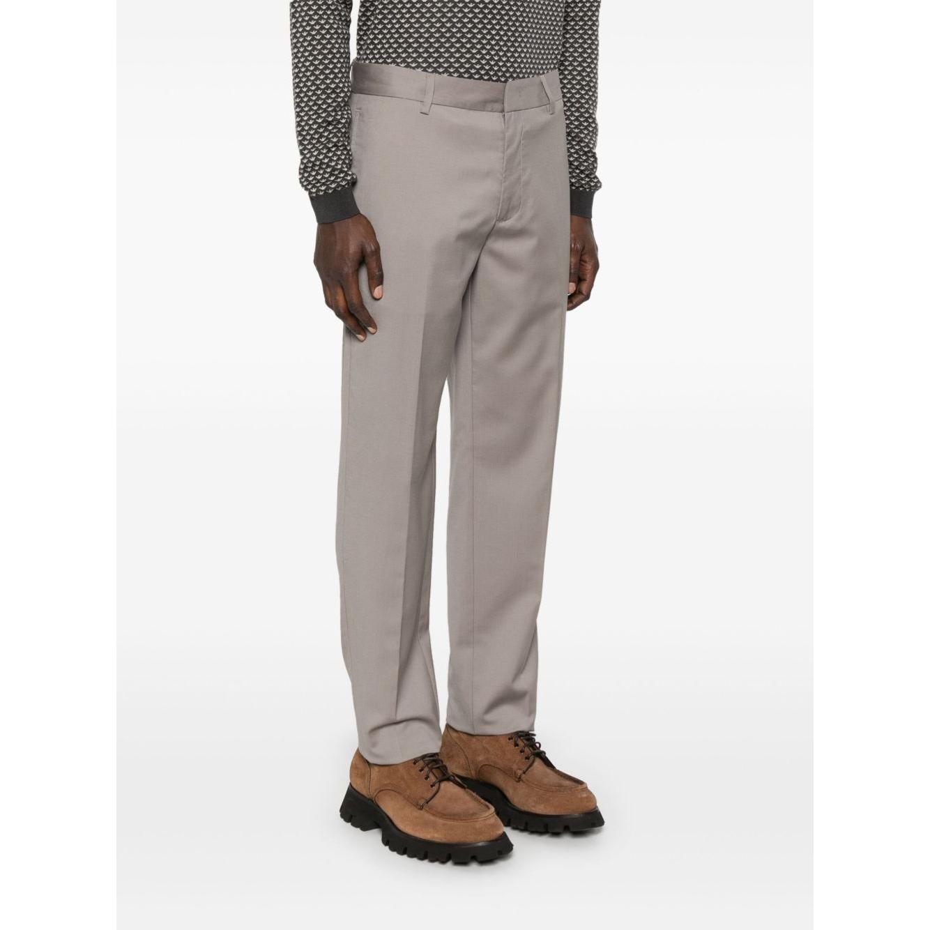 Emporio Armani Trousers Dove Grey Trousers Emporio Armani White Smoke