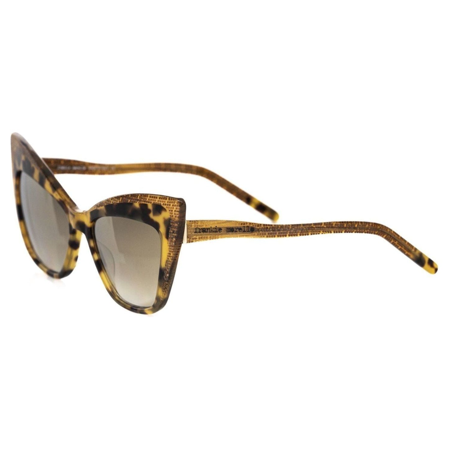 Frankie Morello Brown Acetate Women Sunglass Frankie Morello Dim Gray