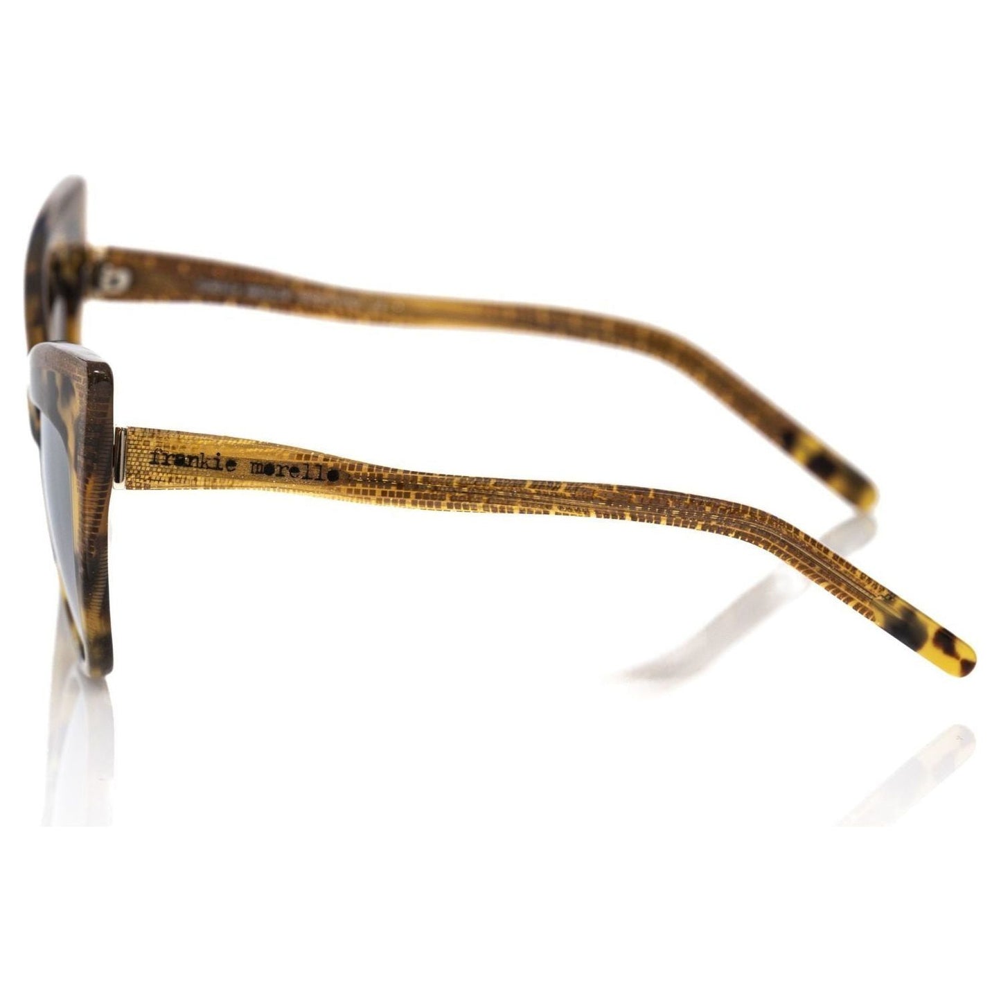 Frankie Morello Brown Acetate Women Sunglass Frankie Morello Light Gray