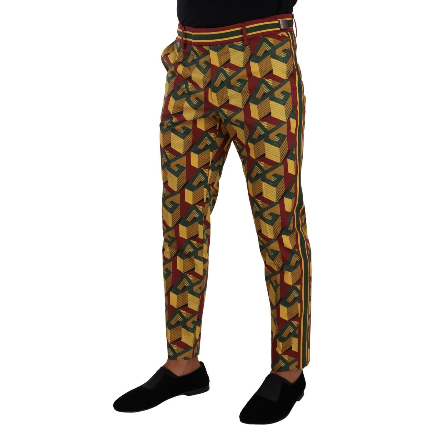 Dolce & Gabbana Elegant Multicolor Tapered Pants for Men Dolce & Gabbana Dark Slate Gray