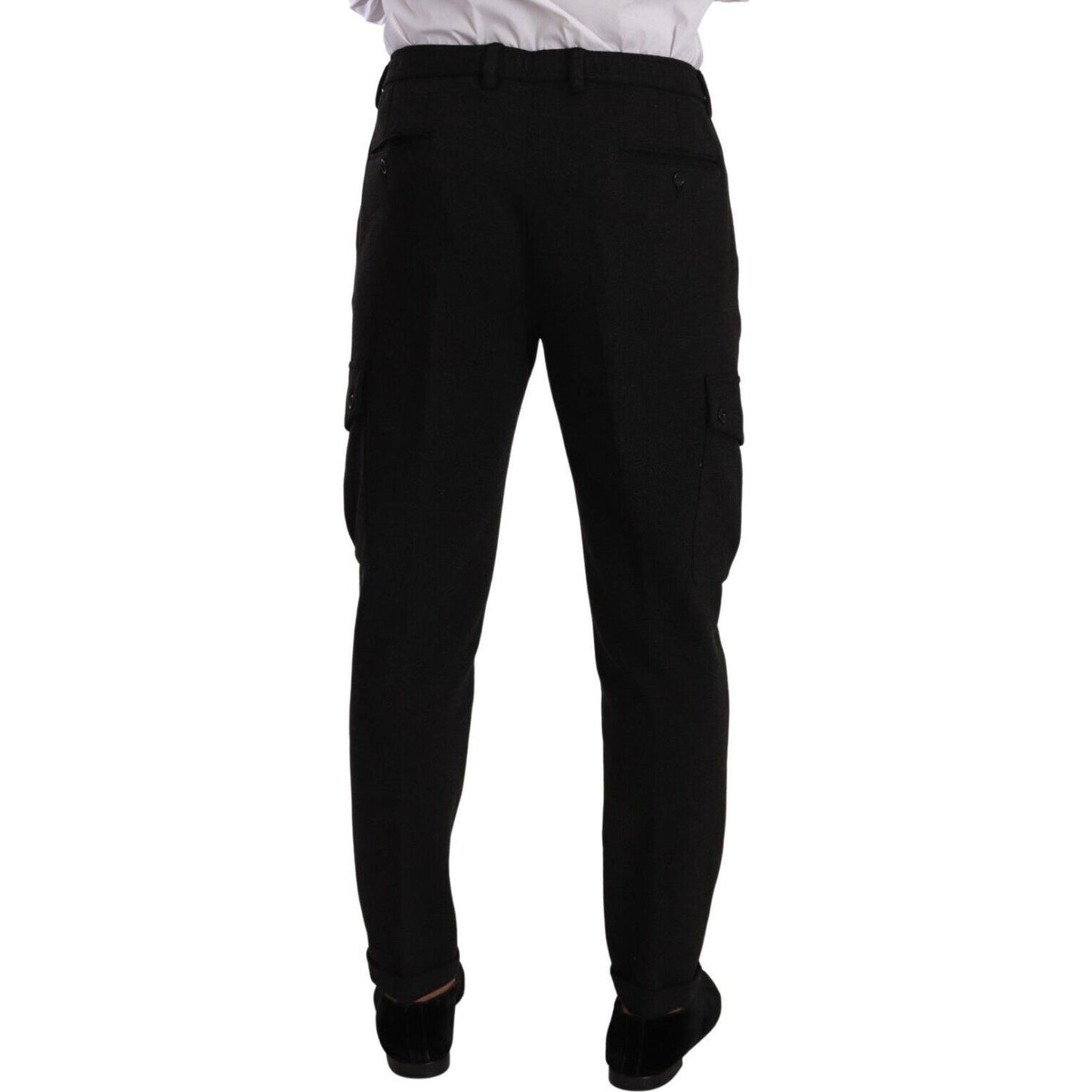 Dolce & Gabbana Sleek Skinny Cargo Pants in Timeless Black Dolce & Gabbana Black