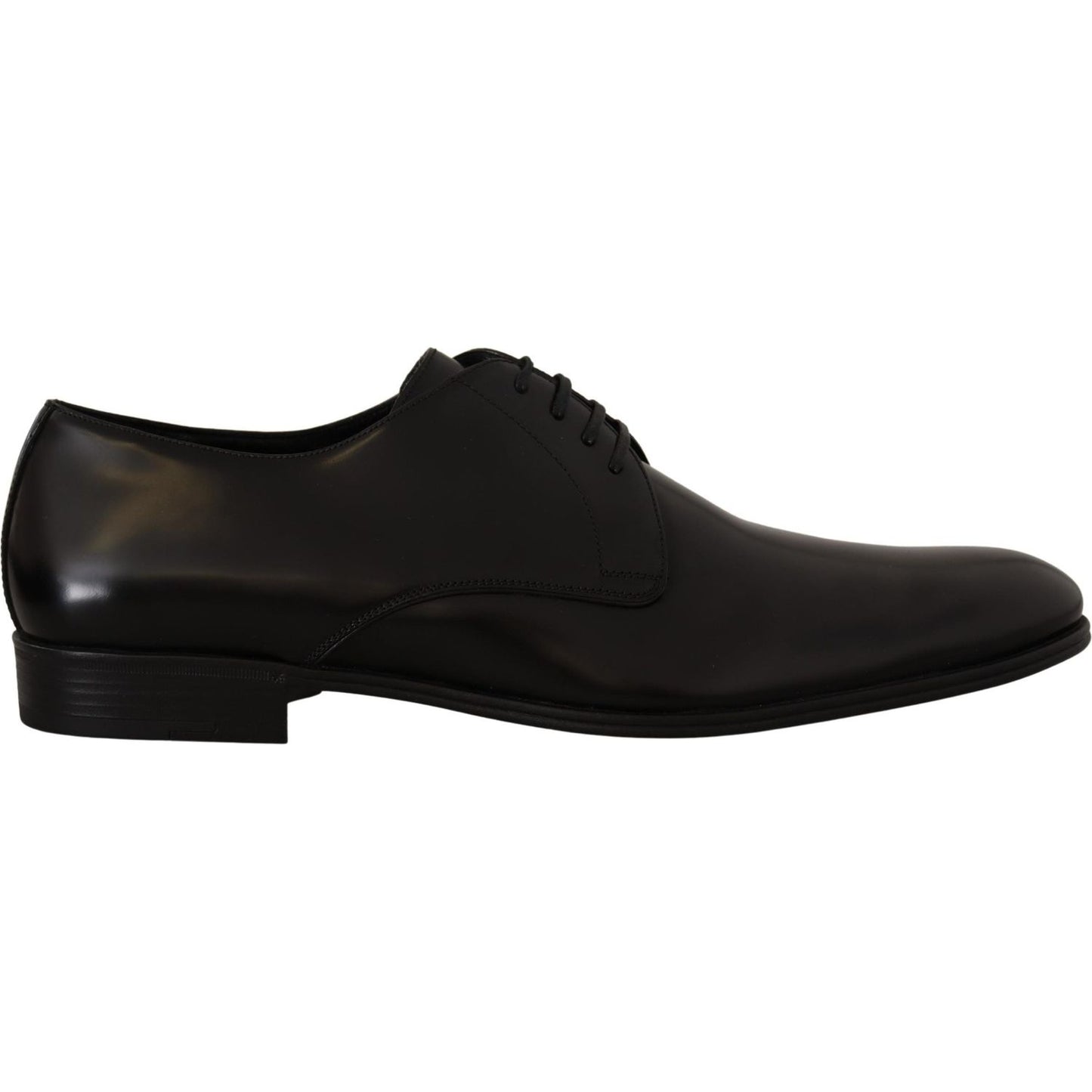 Dolce & Gabbana Elegant Black Leather Derby Shoes Dolce & Gabbana Black