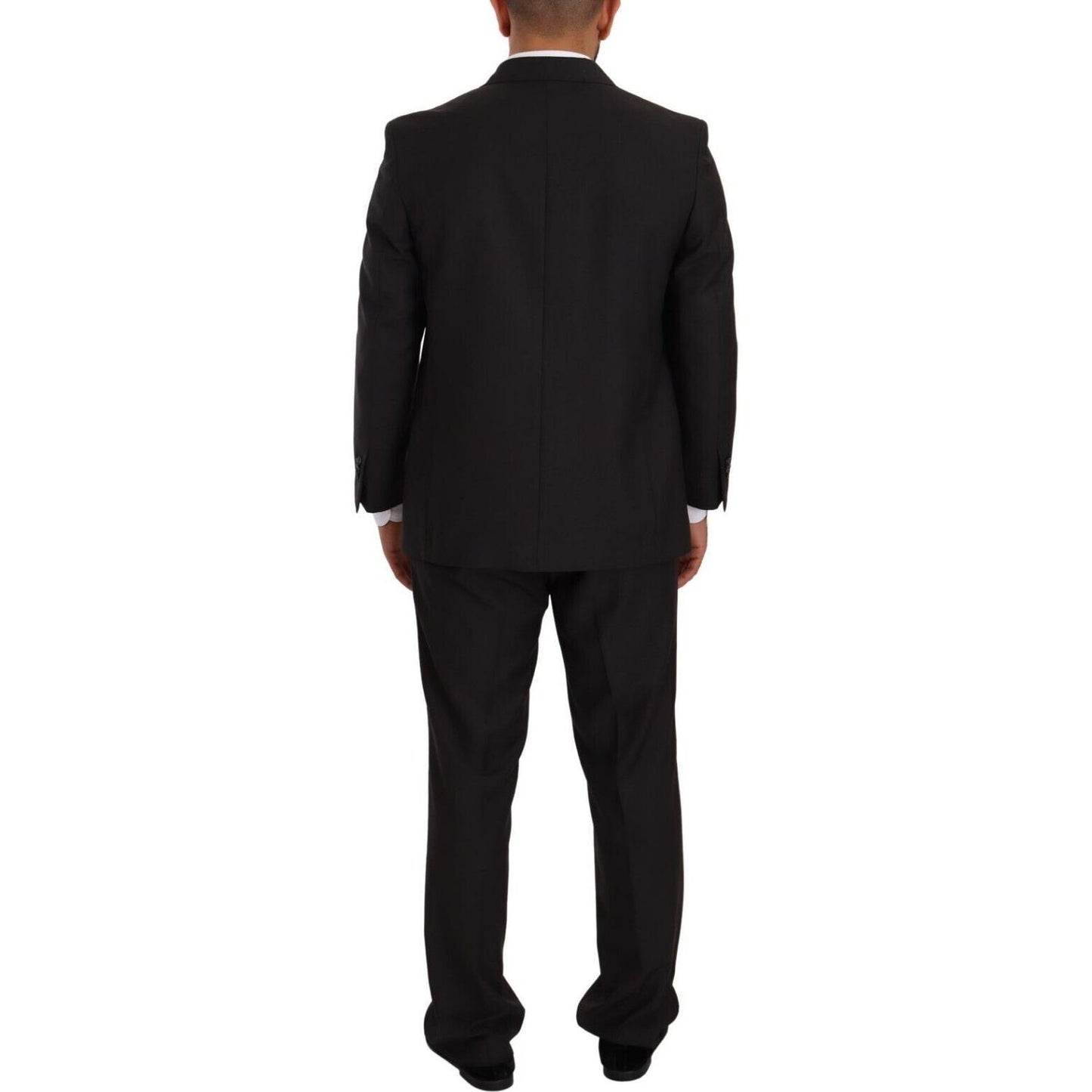 Domenico Tagliente Sleek Grey 2-Piece Mens Suit with Notch Lapels Domenico Tagliente Black