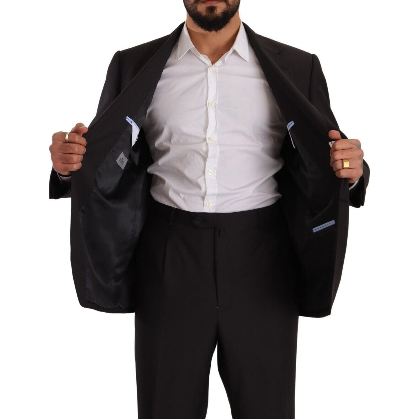 Domenico Tagliente Elegant Gray Two-Piece Regular Fit Suit Domenico Tagliente Gray
