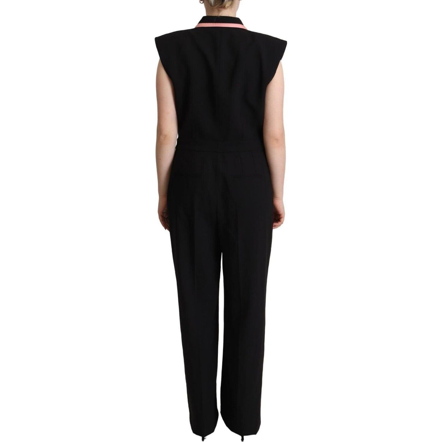 Dolce & Gabbana Elegant Sleeveless Wool Blend Jumpsuit Dolce & Gabbana Black