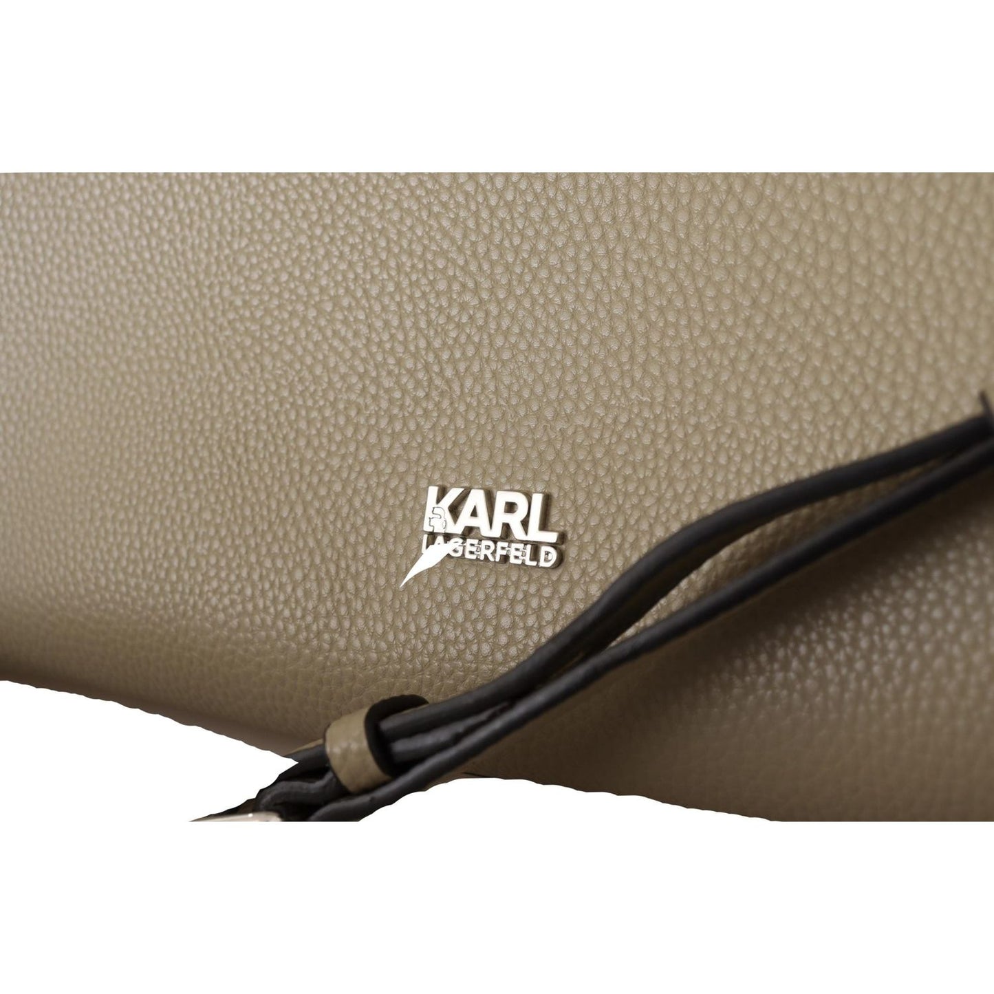 Karl Lagerfeld Enchanting Sage Green Leather Tote Karl Lagerfeld Slate Gray