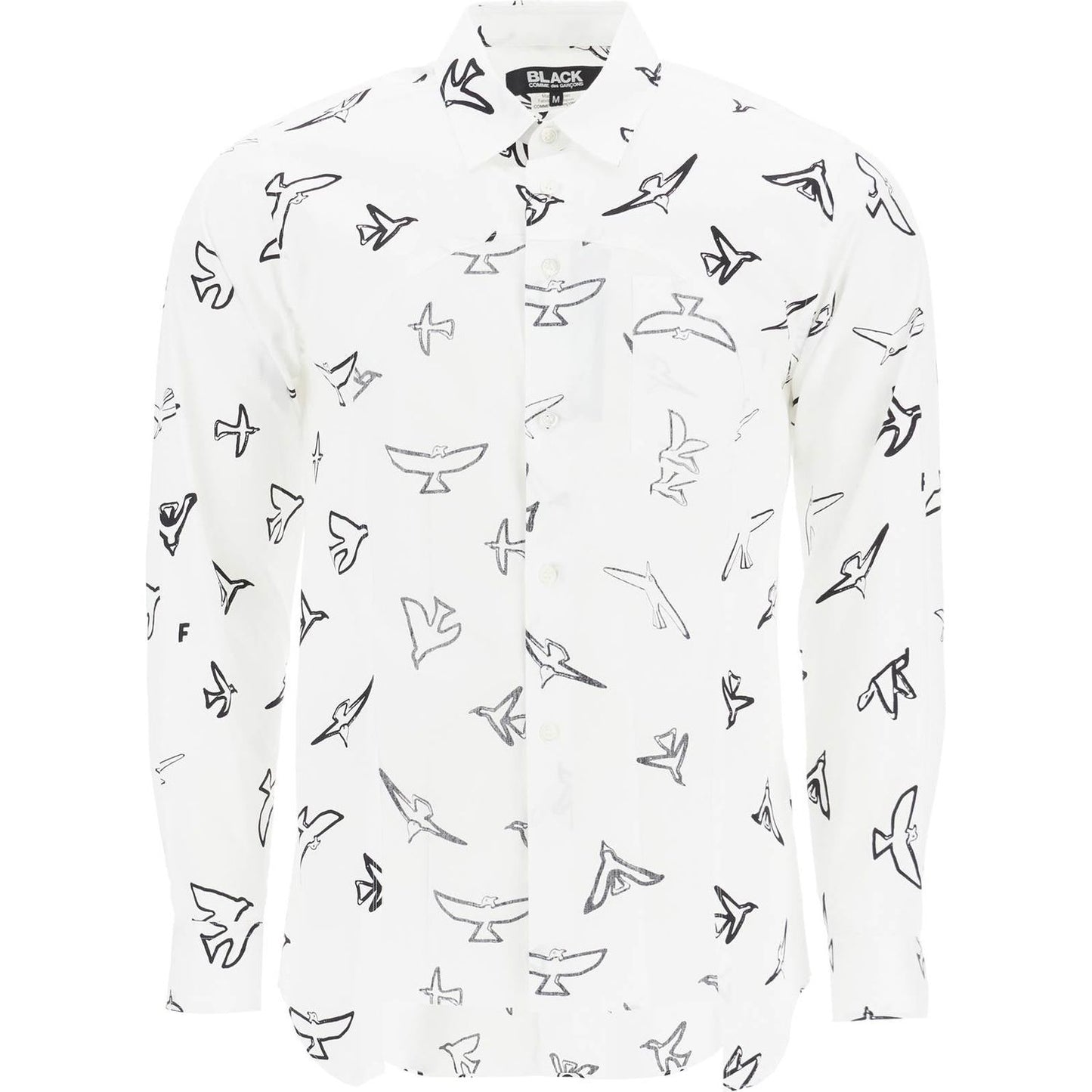COMME DES GARCONS BLACK shirt with inside-out insert Shirts COMME DES GARCONS BLACK White Smoke