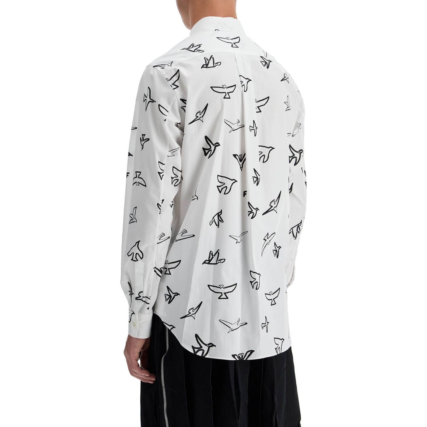 COMME DES GARCONS BLACK shirt with inside-out insert Shirts COMME DES GARCONS BLACK Light Gray