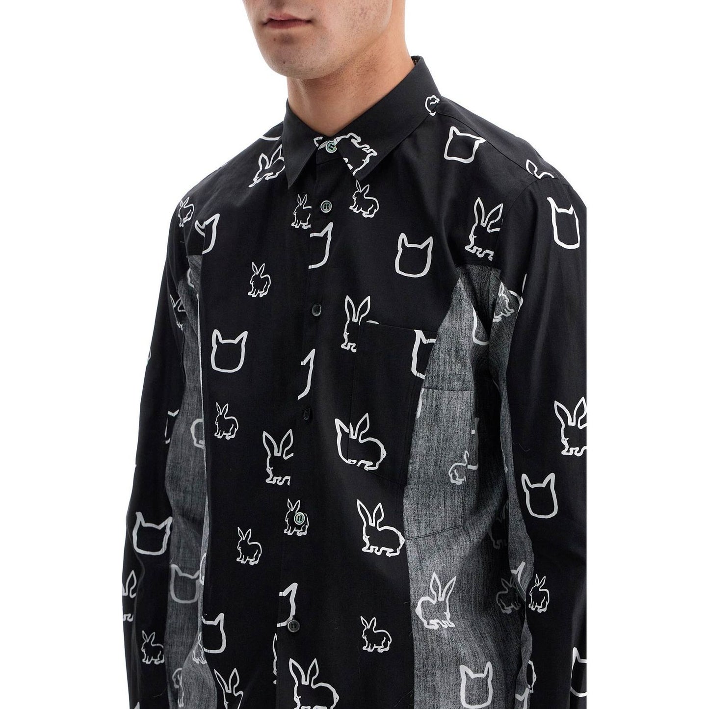 COMME DES GARCONS BLACK "shirt with inside-out Shirts COMME DES GARCONS BLACK Black