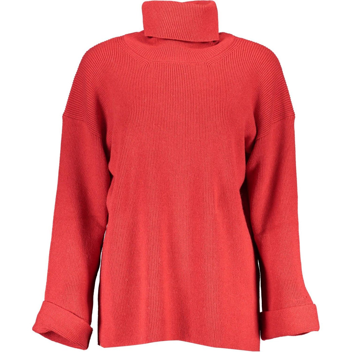 Gant Elegant High Collar Wool Blend Sweater Gant Tomato