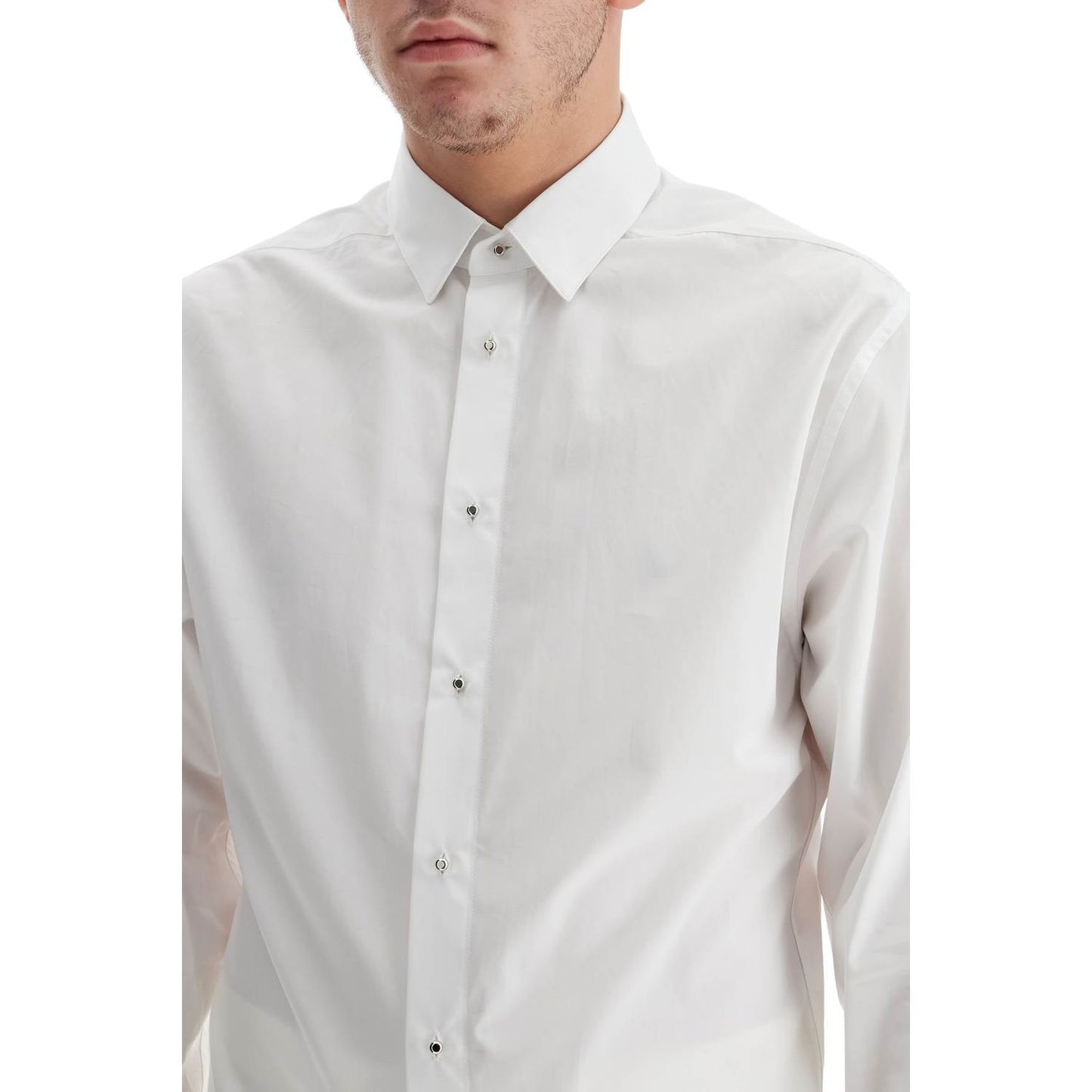 Mugler poplin shirt for men Shirts Mugler Light Gray